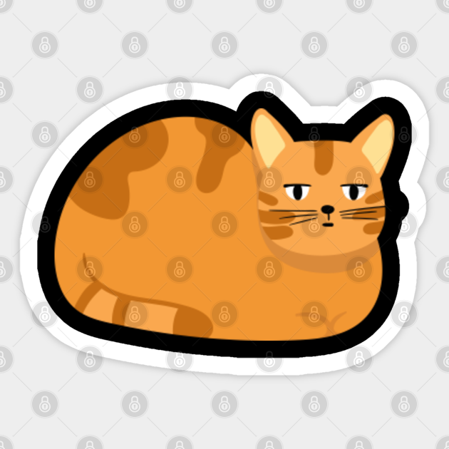 GINGER CAT LOAF Ginger Cat Sticker TeePublic